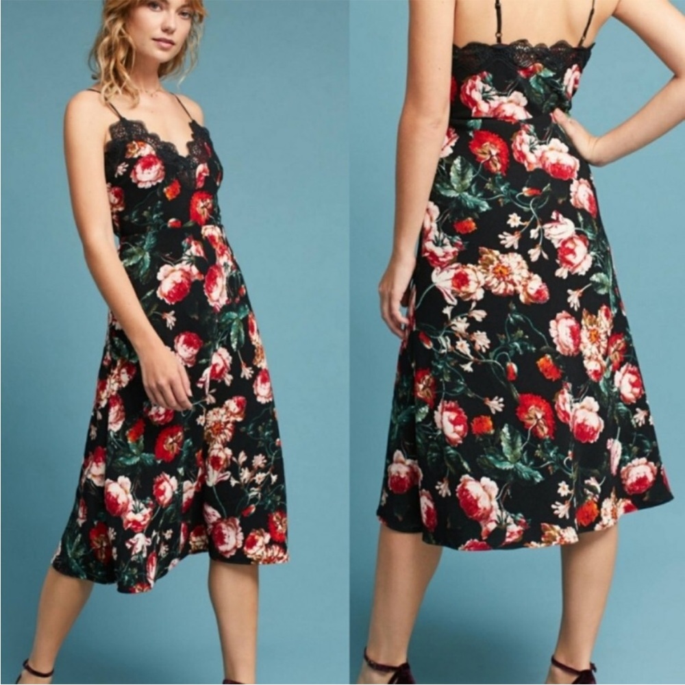 NWT Anthropology Foxiedox Floral Lace Dress Size XS
